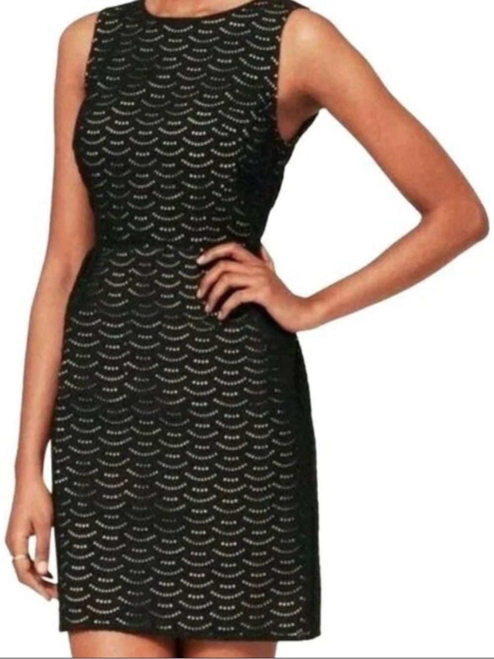 Loft Black Sleeveless Sheath Dress